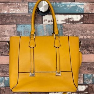 Unbranded faux leather mustard yellow large sized purse